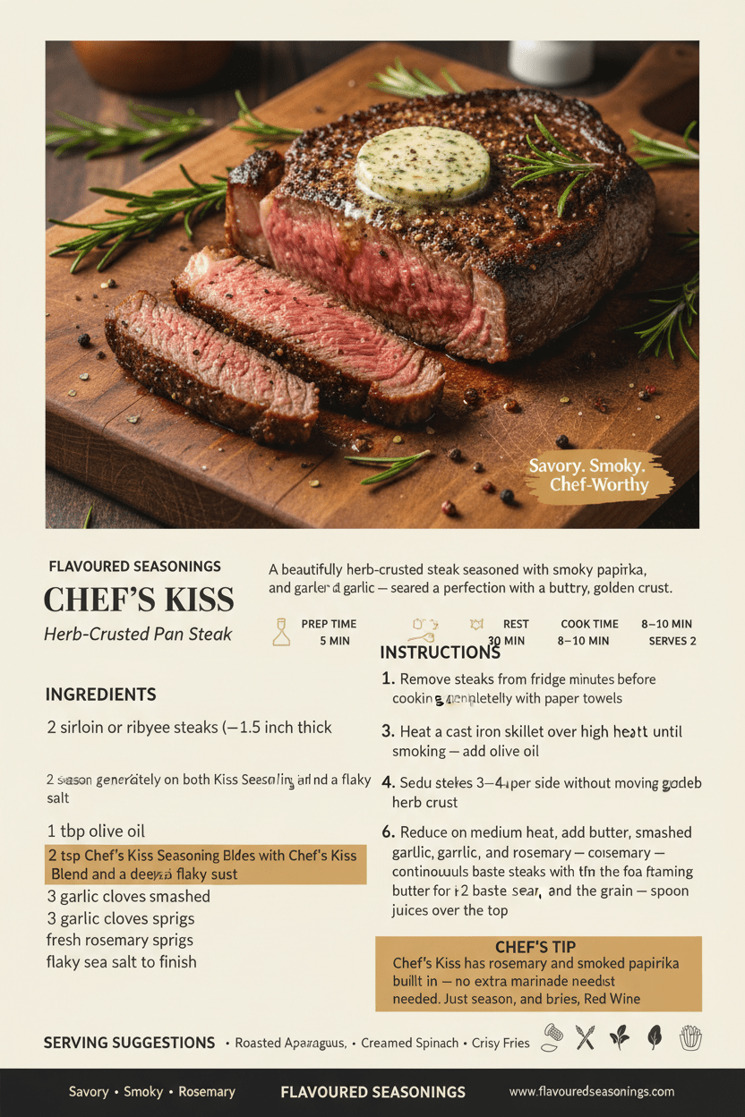 Chef's Kiss Seasoning Blend - Flavoured Gourmet Seasonings