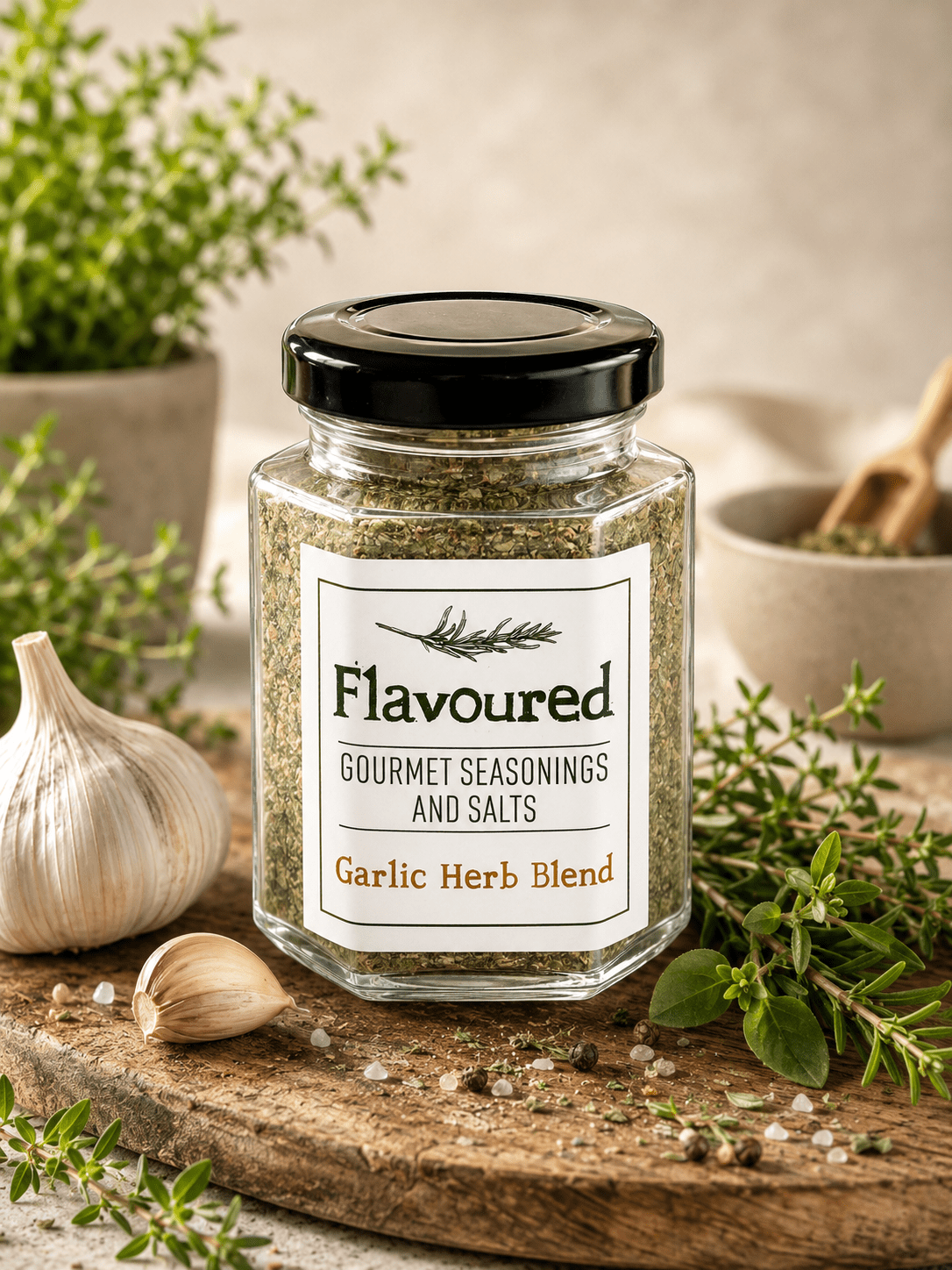 Garlic Herb Seasoning Blend (Real Garlic + Herbs) - Flavoured Gourmet Seasonings