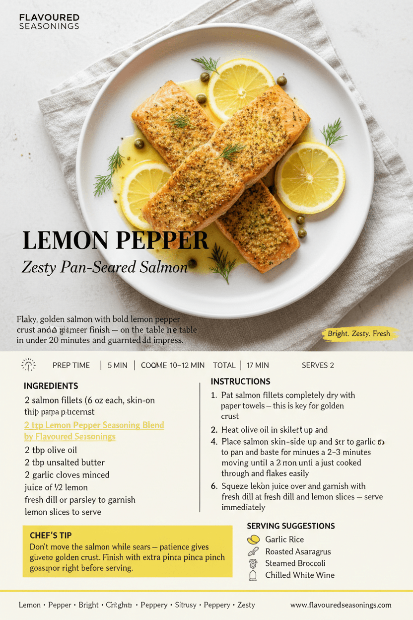 Lemon Pepper Seasoning Blend - Flavoured Gourmet Seasonings
