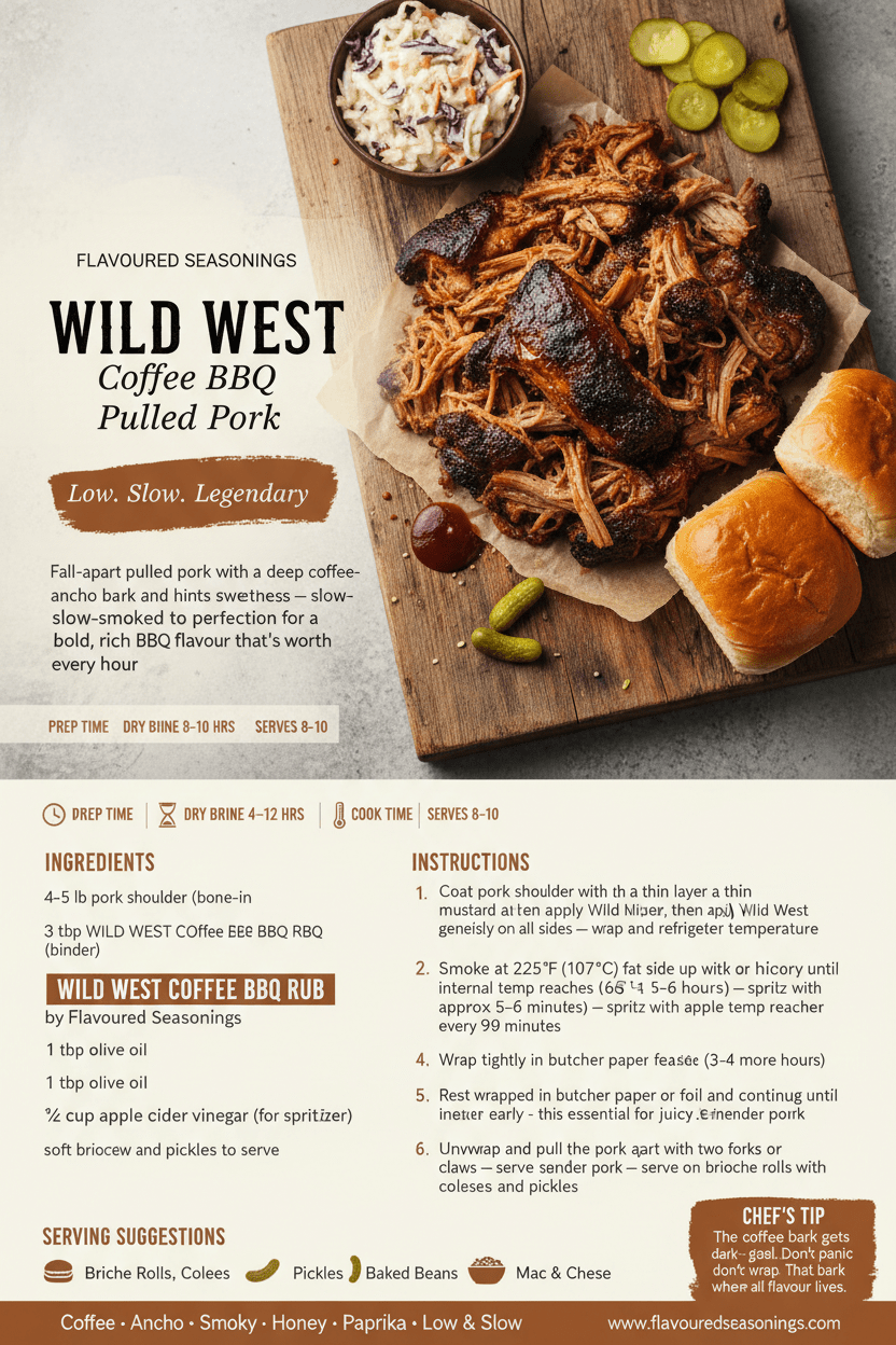 Wild West Coffee BBQ Rub - Flavoured Gourmet Seasonings