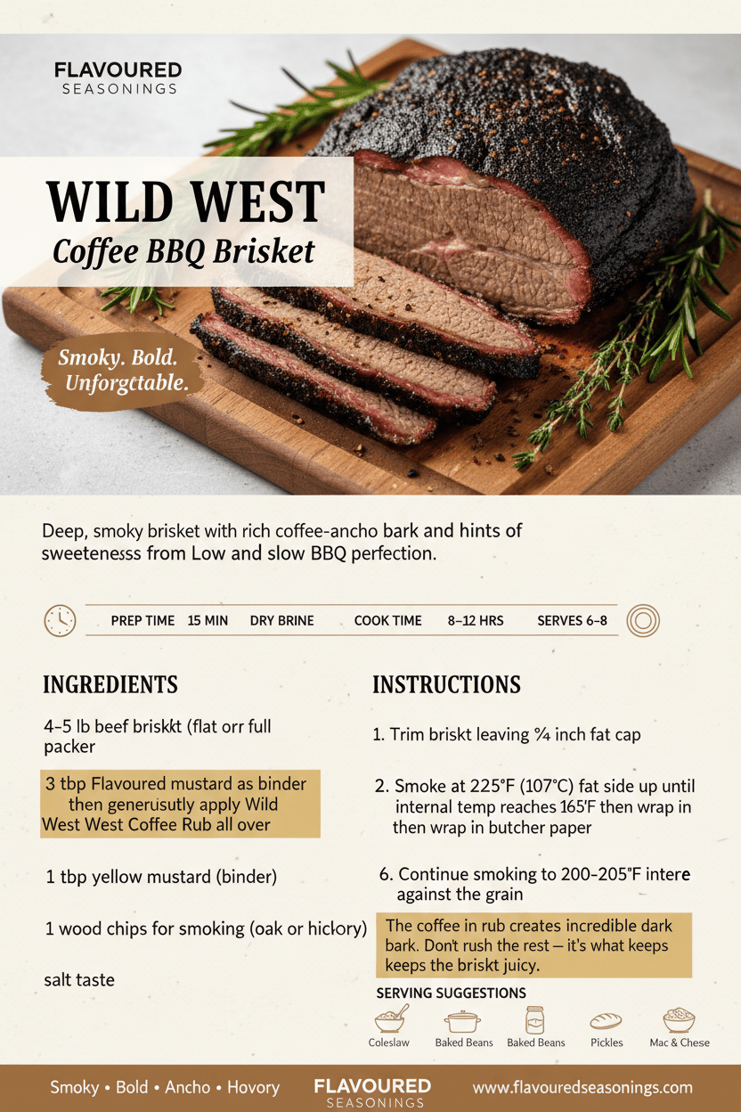 Wild West Coffee BBQ Rub - Flavoured Gourmet Seasonings